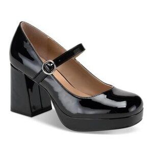 69$ Sun + Stone Patent Leather Vaneciaa Mary Jane Pumps Women's Size 11 US Black